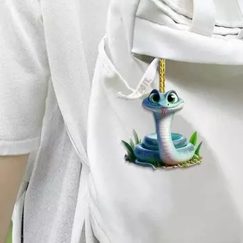 Украшение в виде змеи Yousheng, мультяшная змея, рождественская елка, подвесное украшение, красочная акриловая змея, аксессуар для заднего вида автомобиля для праздничного декора A