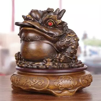 Украшение в виде золотой жабы Чжаоцай, трехногая золотая цикада, украшения, подарок на открытие магазина, украшение для офиса, гостиной