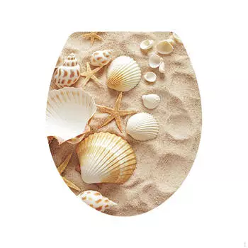 Украшение ванной комнаты наклейками и чехлами на сиденья унитаза Style B