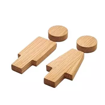 Украшение ванной комнаты Премиум-знак для ванной из цельного дерева Знак для мужского и женского туалета Декор для ванной комнаты цвет старого дерева