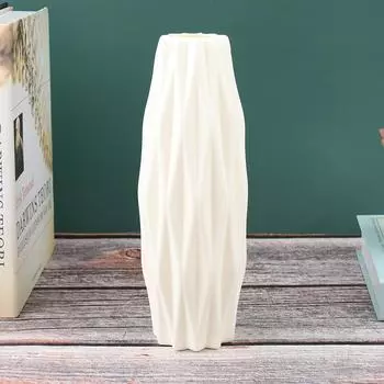 Украшение вазы для цветов Домашняя пластиковая ваза Белая имитация керамического цветочного горшка