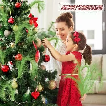 Украшение ветки рождественской елки Украшение верхушки рождественской елки Домашний венок Украшение для творчества One Size