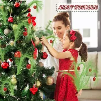 Украшение ветки рождественской елки Украшение верхушки рождественской елки Домашний венок Украшение для творчества One Size