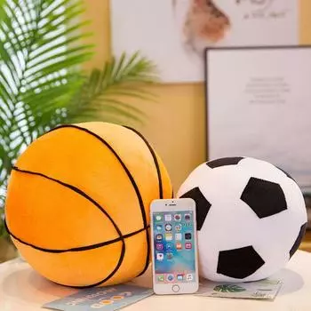 Украшения Баскетбол Мягкие Игрушки Диван Подушка Моделирование Мяч Мягкие Игрушки Футбол 28cm-Baasketball