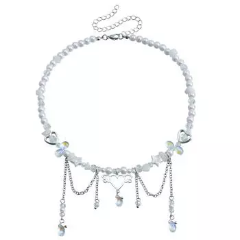 Украшения Дизайн из бусин Сладкий Крутой Y2K Чокер-бабочка Ветер Цяньси Дофаминовое ожерелье