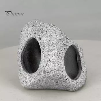Украшения для аквариума, керамика, украшение для аквариума, приют для креветок, резервуар для разведения, ландшафтные украшения, уникальная форма, пещерный камень без запаха серый/белый