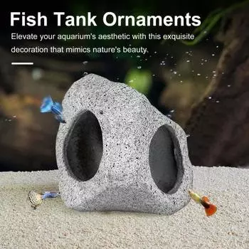 Украшения для аквариума, керамика, украшение для аквариума, приют для креветок, резервуар для разведения, ландшафтные украшения, уникальная форма, пещерный камень без запаха