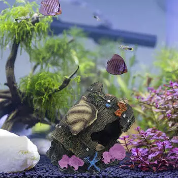 Украшения для аквариума Поделки из сломанных бочек Домашний декор Реалистичный ландшафтный дизайн Укрытие