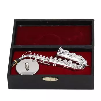 Украшения для альт-саксофона, мини-саксофон, модель музыкального инструмента в подарок с коробкой-основой 14 см