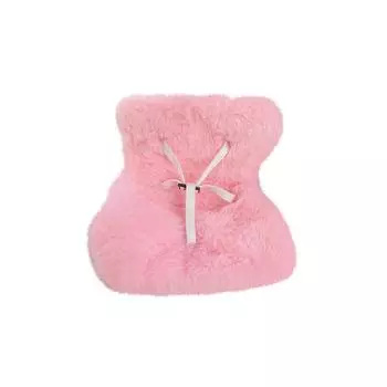 Украшения для автомобиля, автокресло для кукол, пушистая подушка, есть зажимы для сиденья на машине, в комплекте ножка сиденья для настольного дисплея One Size розовый