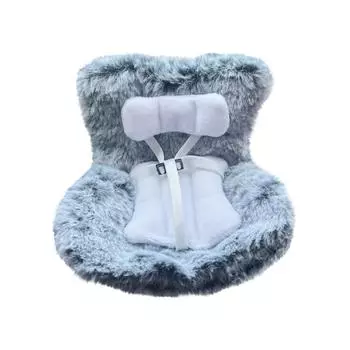 Украшения для автомобиля, автокресло для кукол, пушистая подушка, есть зажимы для сиденья на машине, в комплекте ножка сиденья для настольного дисплея One Size