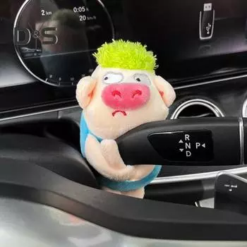 Украшения для автомобиля Милая мультяшная свинка, украшение для автомобиля, кошка, плюшевая кукла, поворотник, ручка переключения передач, аксессуары для интерьера C
