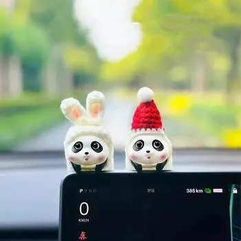 Украшения для центральной консоли автомобиля Украшения для приборной панели интерьера Украшения в виде панды и тигра Автомобильные аксессуары Украшения для домашнего офиса