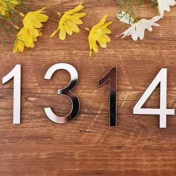 Украшения для дома Акриловые трансграничные горячие настенные наклейки Буквы Креативные арабские цифры Декоративное зеркало Слово Ева 8.5cm*5cm*1cm