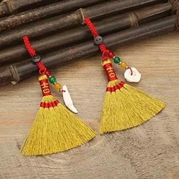 Украшения для дома, брелок, аксессуары, кисточки, украшение в виде метлы, маленькая подвеска в виде метлы 5