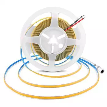 Украшения для дома COB светодиодные ленты высокой плотности гибкие диммируемые FOB светодиодные ленты 3000K 4000K 6500K светодиодное освещение DC12V 5MM 1m белый
