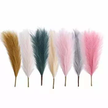 Украшения для дома и сада для свадебной вечеринки тростниковые цветы искусственные растения пампасная трава имитация цветов розовый