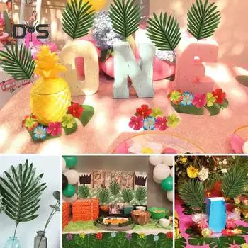 Украшения для дома, искусственные тропические пальмовые листья, искусственные растения, офис, декор для свадьбы, вечеринки