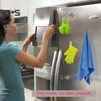украшения для дома Кухня Магнитный крючок Вешалка Сверхпрочная цепочка для ключей для чашек Держатель для сумки 5pcs