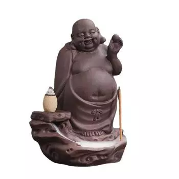 Украшения для дома «Счастливый водопад» из фиолетовой глины, курильница с обратным потоком, держатель для благовоний, курильница