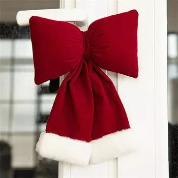 Украшения для елки Красные банты Украшения Рождественские подвесные безделушки Классический стиль S