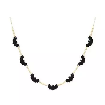 Украшения для Хэллоуина в помещении/на открытом воздухе, деревянные фетровые летучие мыши на Хэллоуин, гирлянды из бисера, баннер для декора на Хэллоуин, прочный фермерский дом