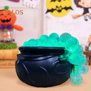 Украшения для котла на Хэллоуин, набор для кипящего котла своими руками, жуткая черная пластиковая миска, горшок для ведьмы для домашней комнаты, стола, вечеринки A