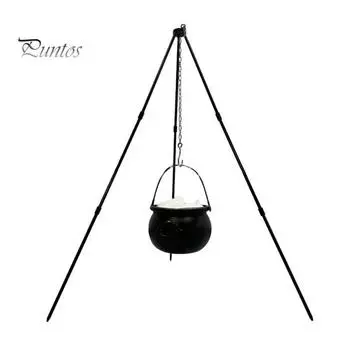 Украшения для котла ведьмы на Хэллоуин, большой светящийся котел ведьмы на штативе, жуткое ведро для конфет, декор для вечеринки на Хэллоуин S