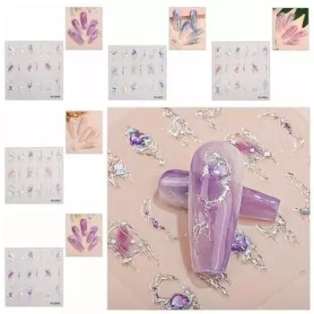 Украшения для маникюра Бронзирующие наклейки для ногтей Мягкие клейкие бронзирующие лазерные наклейки для ногтей Маникюрный салон RJ-0053