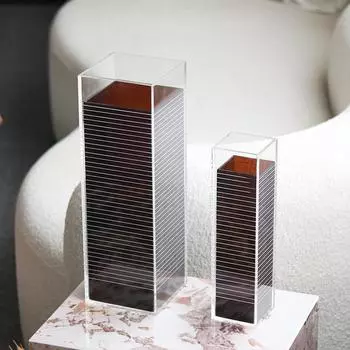 Украшения для модельной комнаты, высококачественные квадратные полосатые акриловые цветы, офис продаж, бар в гостиной, вазы, мягкие украшения