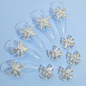 Украшения для ногтей, блестящий визуальный эффект, устойчивый к выцветанию, прочный, отличный 3D бант, маникюрный декор, аксессуары, подарок на день рождения K