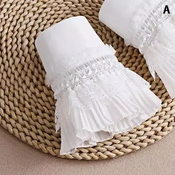 Украшения для ногтей для дизайна ногтей, кружевные накладные плиссированные манжеты, реквизит для фотосъемки, накладные рукава, аксессуары для ногтей, подвески