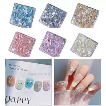 Украшения для ногтей Ракушка Кусочки ракушек для ногтей Фрагменты ракушек для ногтей Украшения для ногтей Красота Украшения для ногтей Инструмент для красоты фиолетовый