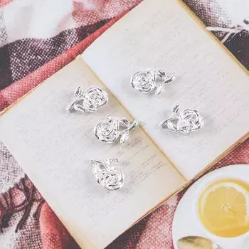 Украшения для ногтей с цветами 3D маникюрные аксессуары Золотая роза для ногтей Шарм Роза Украшения для ногтей #07