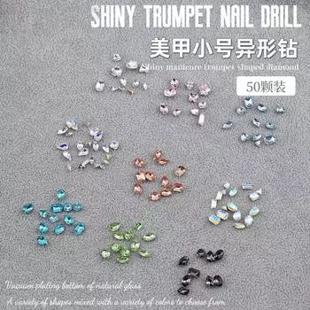Украшения для ногтей с заостренным дном, маленькие бриллианты особой формы, мини-капли воды, квадратные бриллианты с любовью, прозрачные, наборные бриллианты, смешанные бриллианты