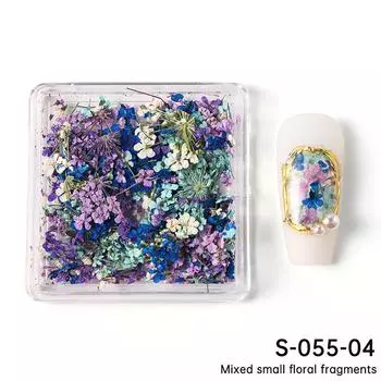Украшения для ногтей своими руками в японском стиле, гель для ногтей, сушеные цветы, украшения для ногтей, украшения для салонов красоты S-055-04