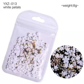 Украшения для ногтей Трехмерный цветок из пяти лепестков смолы Маленький цветок для ногтей на кончиках пальцев Смешанные украшения для ногтей