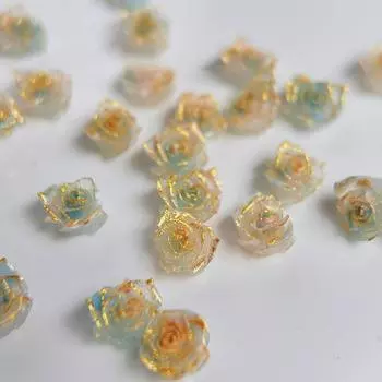 Украшения для ногтей в виде роз, смешанный градиент, роскошные женские украшения для ногтей, аксессуары для дизайна ногтей своими руками, любители стереоскопического дизайна ногтей 50pcs