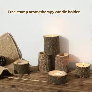 Украшения для подсвечников Изделия из дерева Сцены для свадебного предложения Подсвечники Домашний декор Гостиная Офисный стол Украшения для суккулентных растений в горшках Small candle holder 6pc