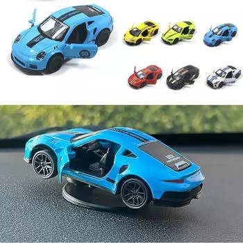 Украшения для приборной панели, украшения для центральной консоли автомобиля, вращающиеся украшения для моделей автомобилей из легкого сплава One Size синий