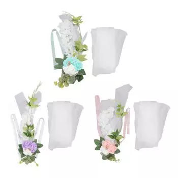 Украшения для прохода к алтарю свадьбы Элегантные искусственные цветы для спинок стульев для свадебной церемонии Light Purple