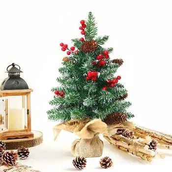 Украшения для рабочего стола Искусственные елки Шишка Рождественская елка Рождественское украшение without lights