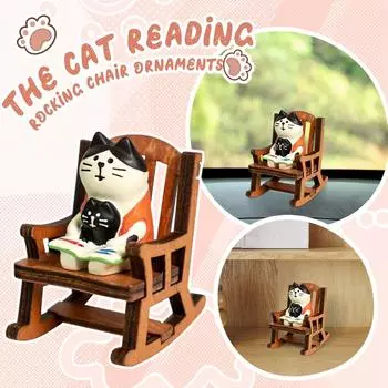 Украшения для рабочего стола, Маленькие животные, Кресла-качалки, Милые украшения, Куклы для снятия стресса, Аксессуары для фотографии One Size белый