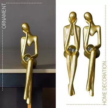 Украшения для рабочего стола, сидячие позы, абстрактные фигуры, художественные украшения, домашний декор, фойе, гостиная, креативные поделки из смолы One Size