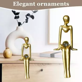 Украшения для рабочего стола, сидячие позы, абстрактные фигуры, художественные украшения, домашний декор, фойе, гостиная, креативные поделки из смолы One Size золотистый