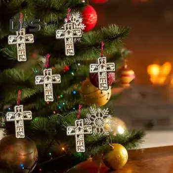 Украшения для рождественских сцен ручной работы христианские деревянные подвески религиозные рождественские елочные украшения для домашнего декора