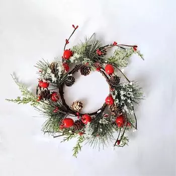 Украшения для рождественских венков, аксессуары для иголок, композиция для рождественской елки, венки-подсвечники One Size