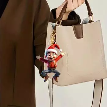 Украшения для рождественской елки, акриловые милые мультяшные украшения для девочек, цветные печатные подвесные рождественские украшения для праздничного домашнего декора, товары для детских вечеринок D