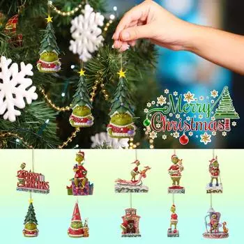 Украшения для рождественской елки, акриловые подвесные украшения для рождественской елки, домашний автомобиль, рюкзак, подвеска, подарок для детей One Size