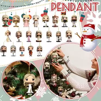 Украшения для рождественской елки, акриловые подвесные украшения для рождественской елки, домашний автомобиль, рюкзак, подвеска, подарок для детей One Size